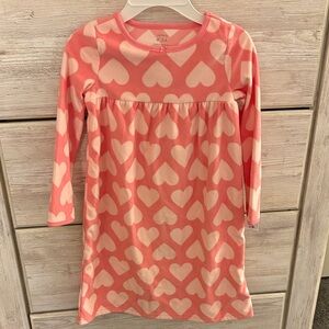 Carter's Pink and Cream Long Sleeve Dress